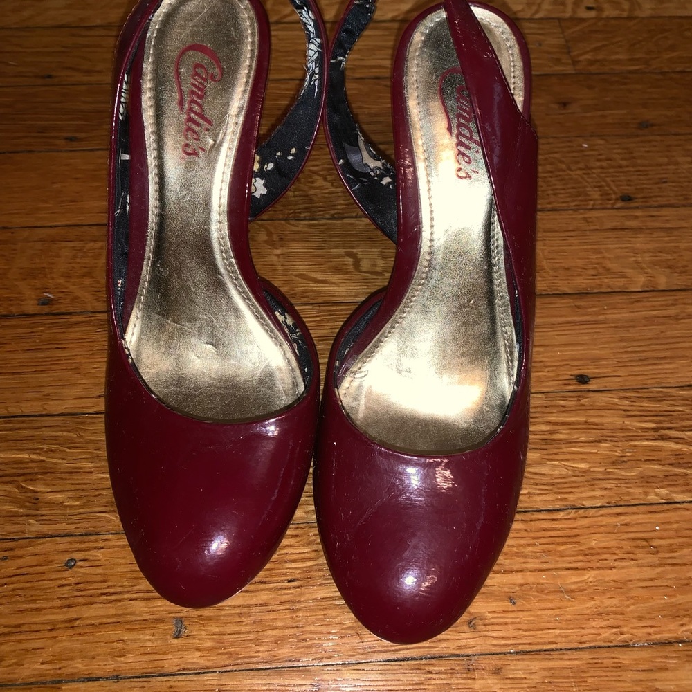 Candies red heels.